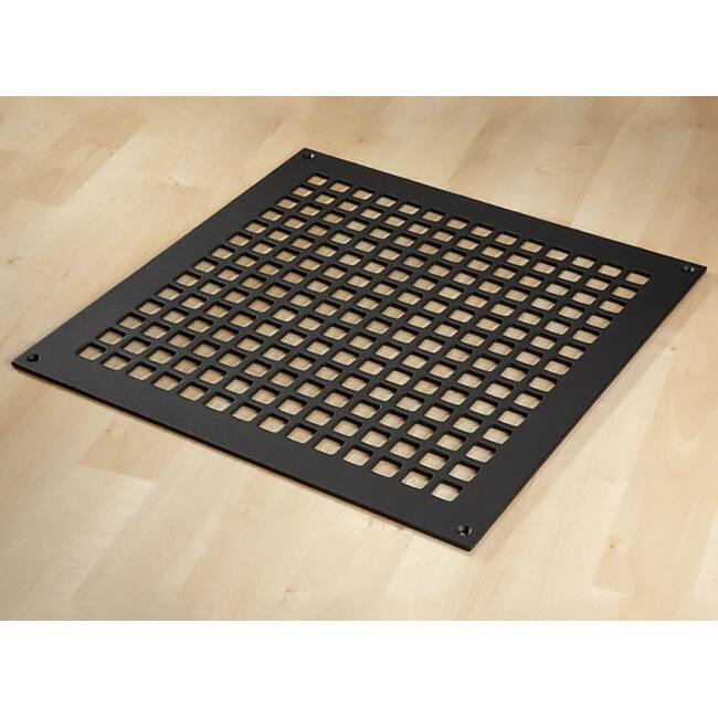 Reggio Registers Grid Series 14" x 14" Floor Grille without Mounting - Black Steel