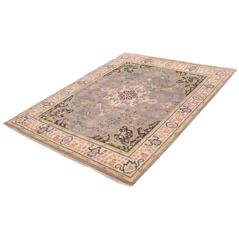 ECARPETGALLERY Hand-knotted Jules Serapi Grey Wool Rug - 7'10 x 9'11