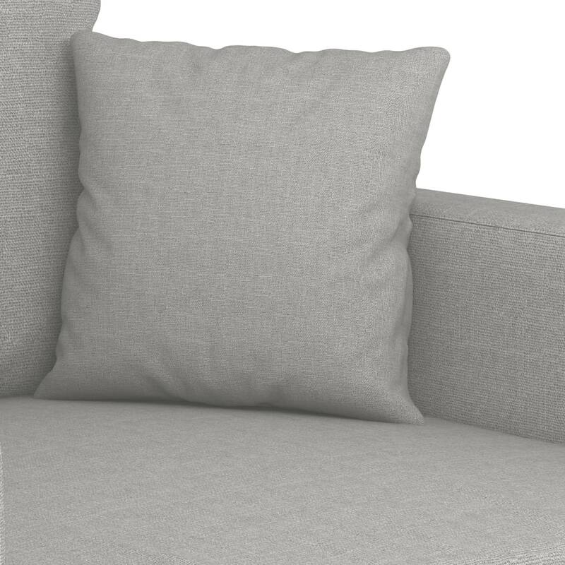 vidaXL 3-Seater Sofa Light Gray 82.7" Fabric - 89.8" x 30.3" x 31.5"