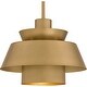 preview thumbnail 5 of 7, Lumi 1-Light Brushed Weathered Brass Pendant