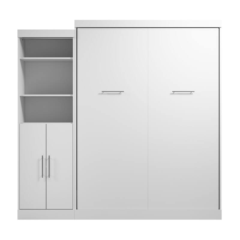 Nebula Queen Murphy Bed with Closet Organizer (90W) by Bestar