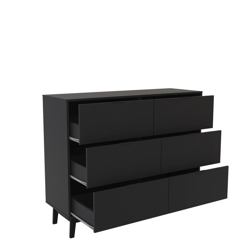 Polifurniture Victoria Modern 6 Drawer Double Dresser