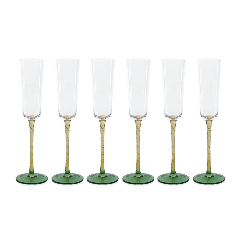 Sachi Champagne Flutes, Set of 6