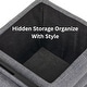 preview thumbnail 31 of 32, Modern Cube Ottoman with Tray Top and Hidden Storage Linen Seat