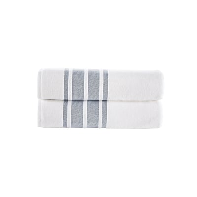 Brooks Brothers Contrast Border 2 pcs Bath Sheets