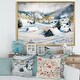 preview thumbnail 1 of 10, Designart "Mountain Village In Winter" Traditional Framed Canvas Wall Art Print
