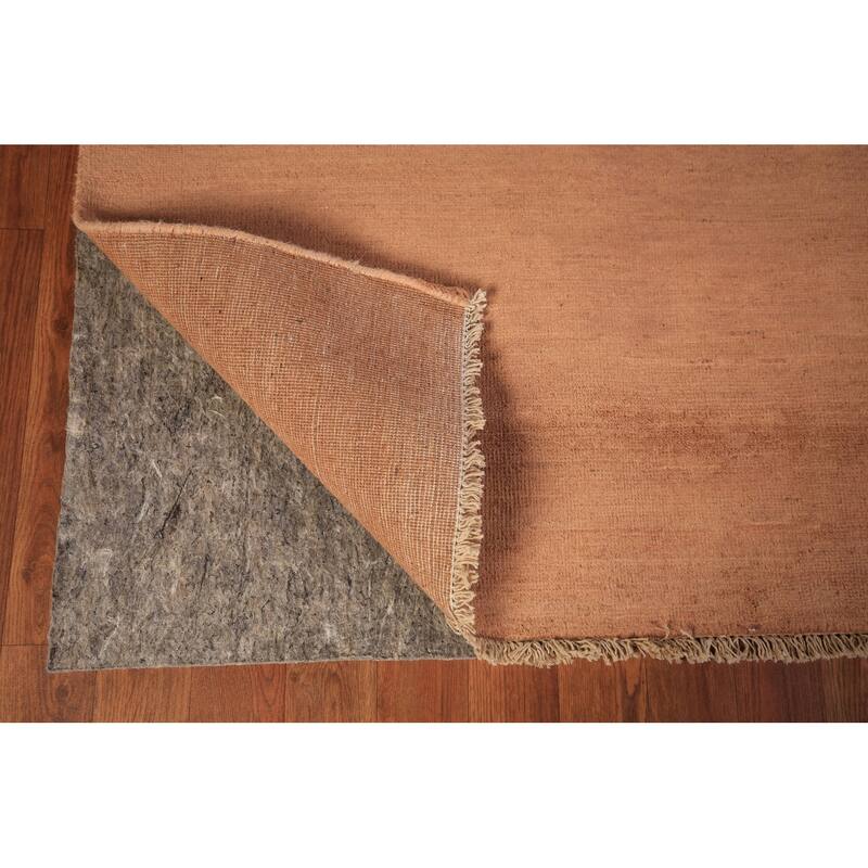Modern Solid Gabbeh Oriental Area Rug Handmade Wool Carpet - 6'3" x 9'7"
