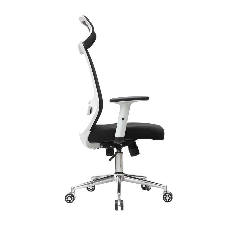Porthos Home Briggs Swivel Mesh Office Chair with Chrome Roller Base