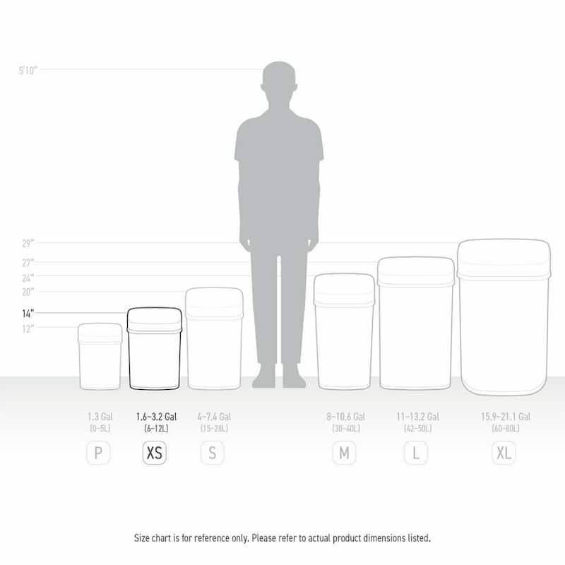 Nine Stars White Plastic 1.8-gal Motion Sensor Trash Can