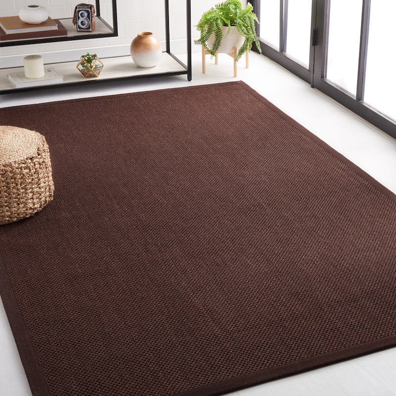 SAFAVIEH Natural Fiber Noma Sisal Rug - 5' x 8' - Chocolate/Dark Brown