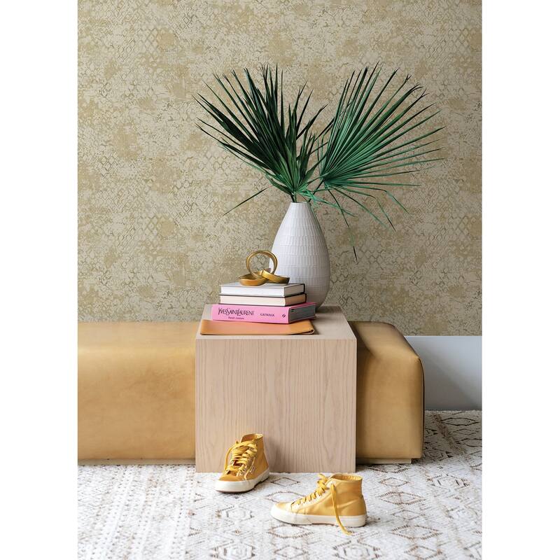 A-Street Prints Zilarra Taupe Abstract Snakeskin Wallpaper