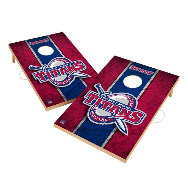 slide 2 of 5, Vintage Detroit Mercy Titans Regulation 2x4 Cornhole Set