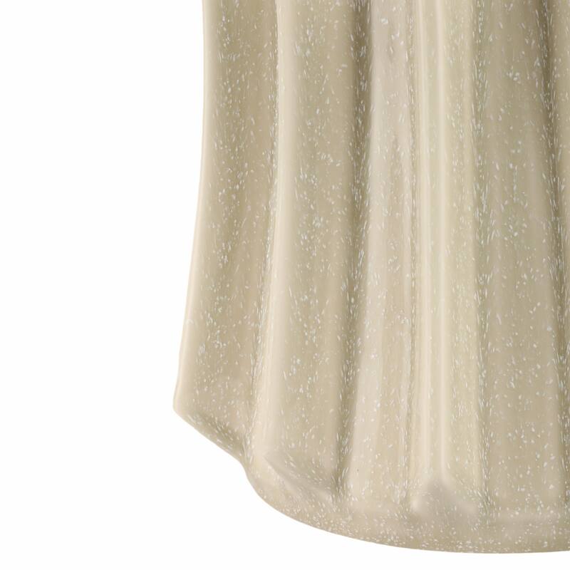Ceramic Vase with Sculptural Swirl Design and Textured Detailing