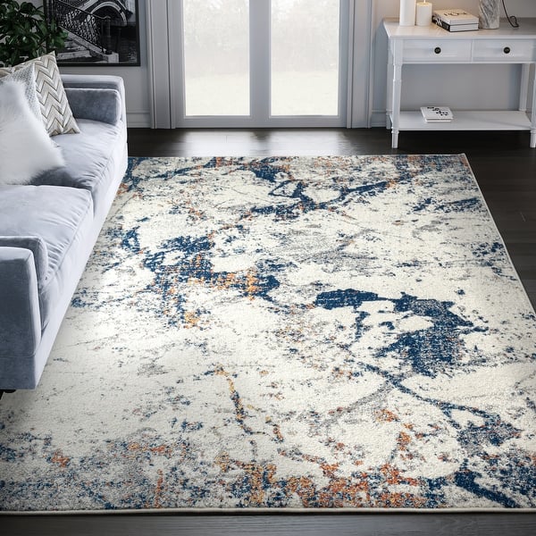 Abani Casa Abstract Grey Washed Out A...