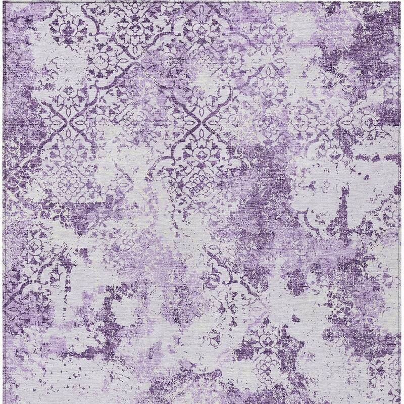HomeRoots Floral Transitional Rectangle Outdoor Rug