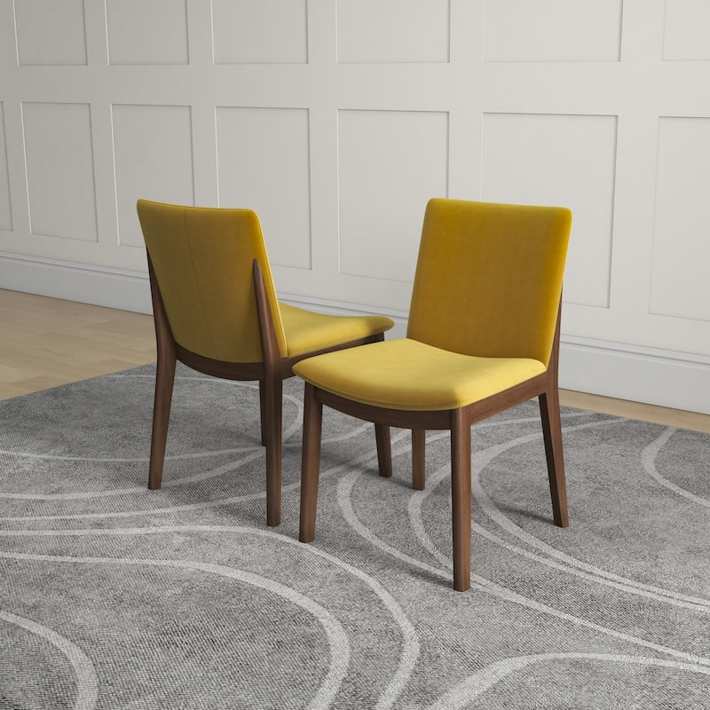 Vermont Mid-Century Modern Fabric Dining Chair (Set of 2)