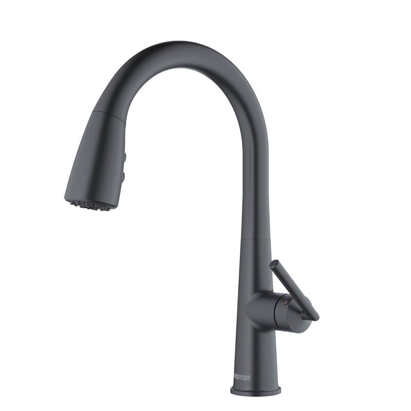 Karran Kentland One-Handle Pull Down Dual Function Sprayer Kitchen Faucet - Gunmetal Grey