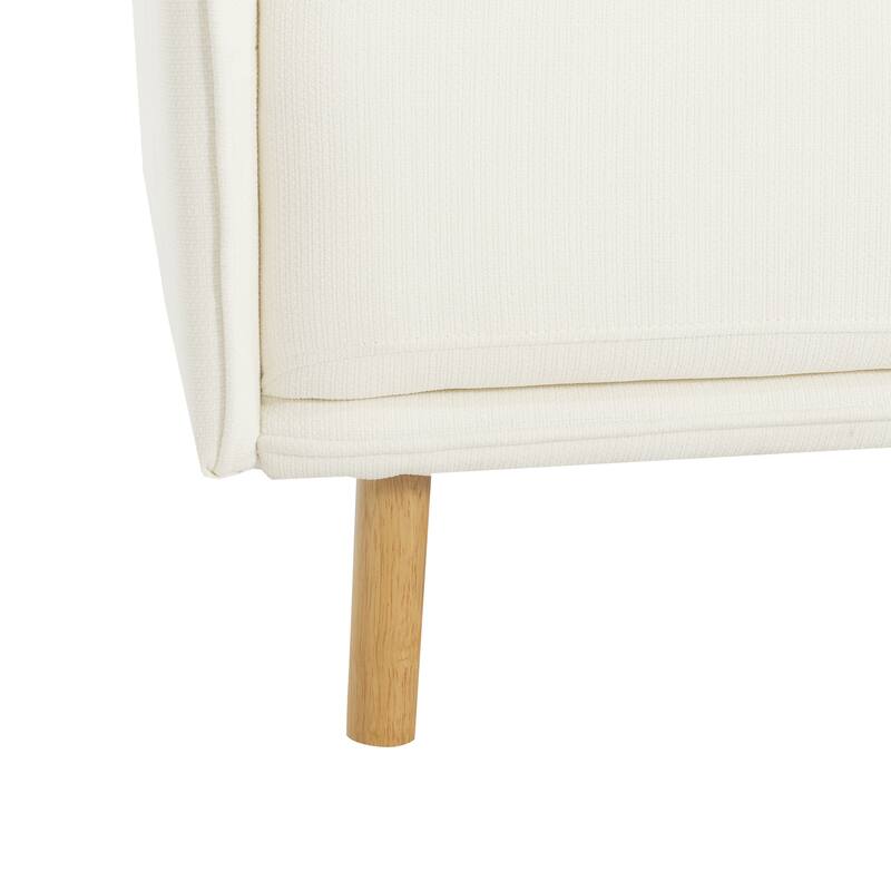 Modern Upholstered Accent Chair, Ergonomic Single Sofa Chair, Lounge Reading Chair with Solid Wood Legs for Living Room, Bedroom