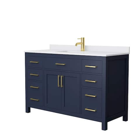 Beckett 54-Inch Transitional Marble Top Single Vanity