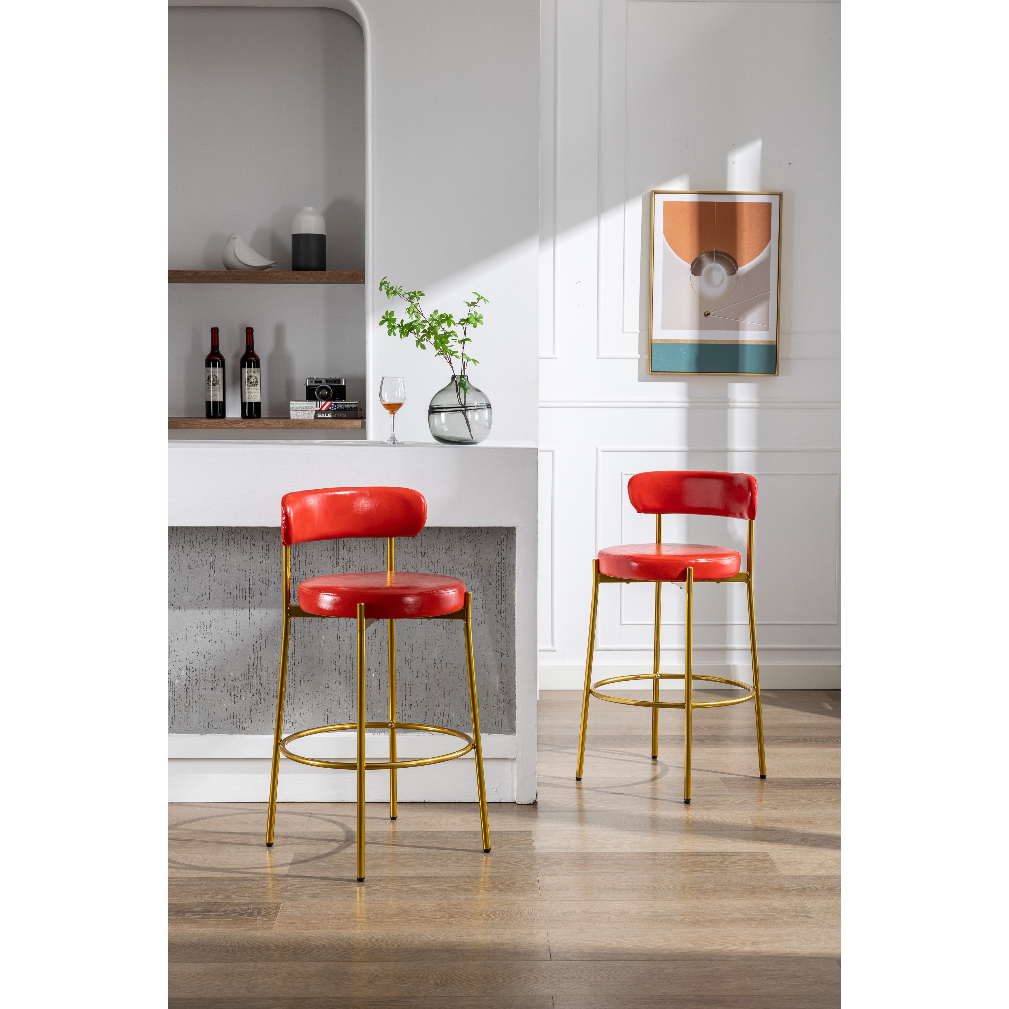 Red stools for sale clearance