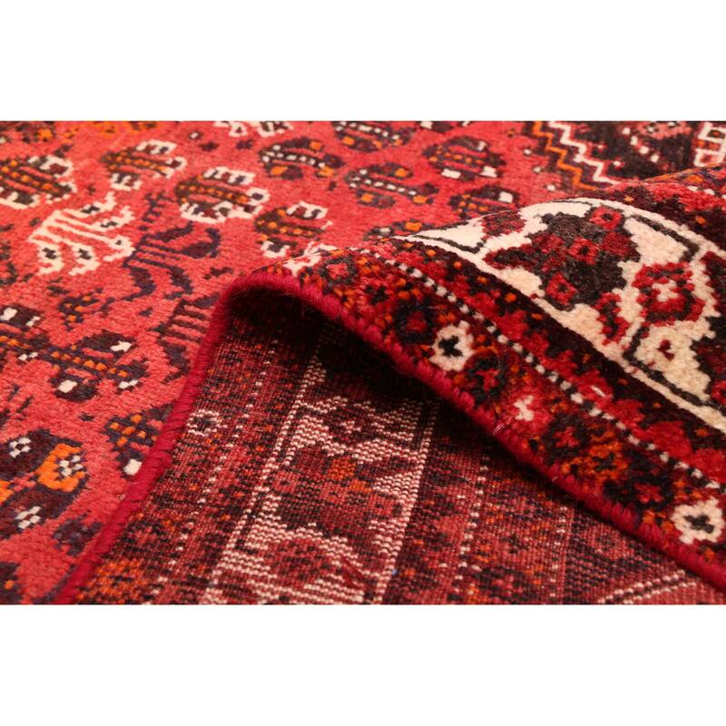 ECARPETGALLERY Hand-knotted Melis Vintage Red Wool Rug - 6'4 x 9'6