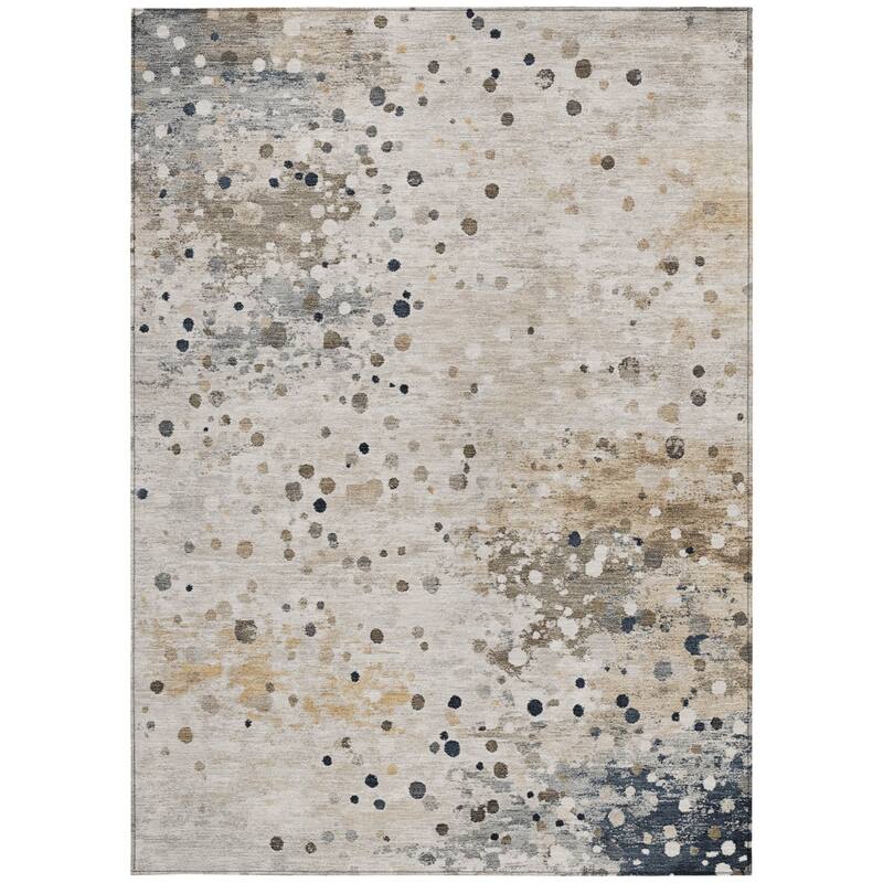 HomeRoots Abstract Transitional Rectangle Outdoor Rug