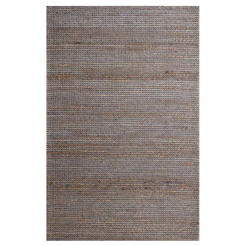 Sevita Farmhouse Jute and Wool Blend Indoor Area Rug - 7'9 x 9'9 - Dark Gray/Natural