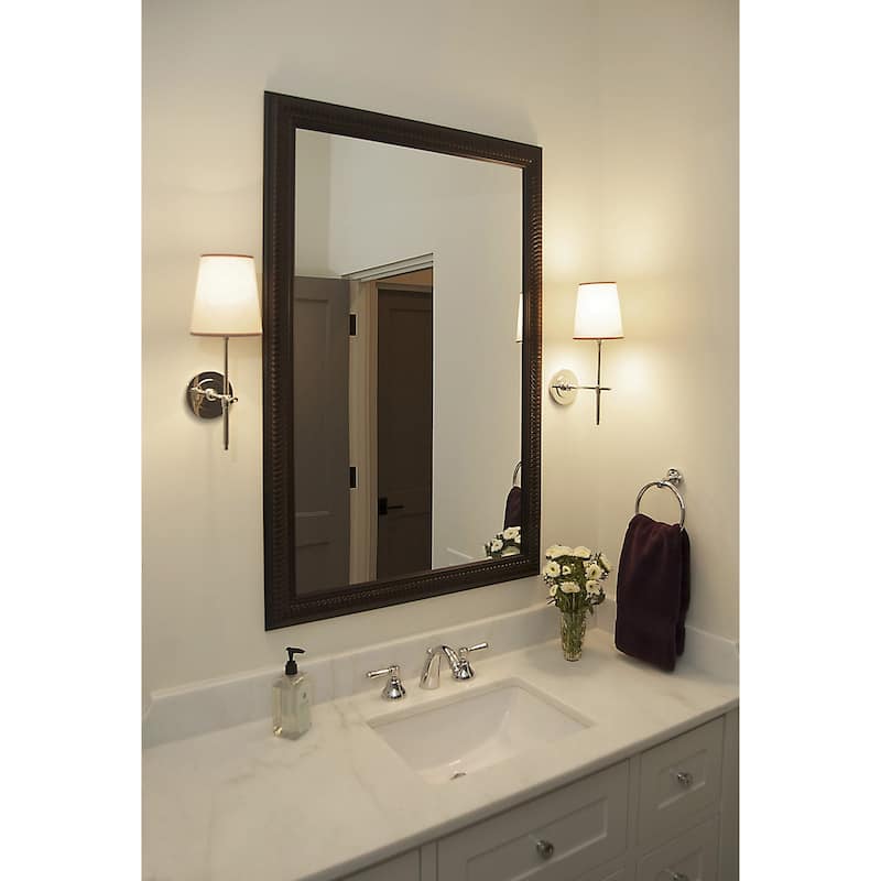 Solano Cherry Chocolate Framed Vanity Mirror