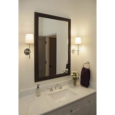 Solano Cherry Chocolate Framed Vanity Mirror
