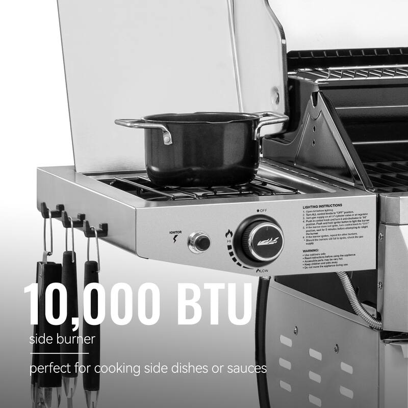 Royal Gourmet 6-Burner Propane Gas Grill with Sear & Side Burner