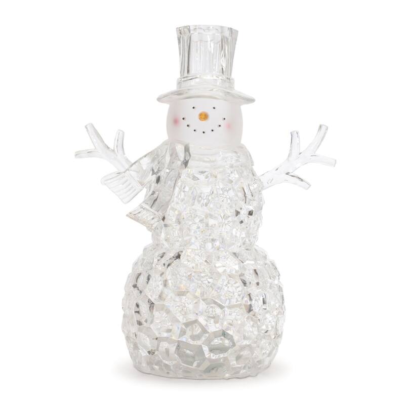 LED Lighted Snowman Snow Globe - 11.75" - Clear