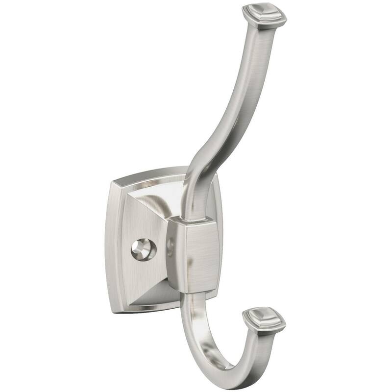 Amerock H37002 Kinsale Double Robe Hook - Satin Nickel