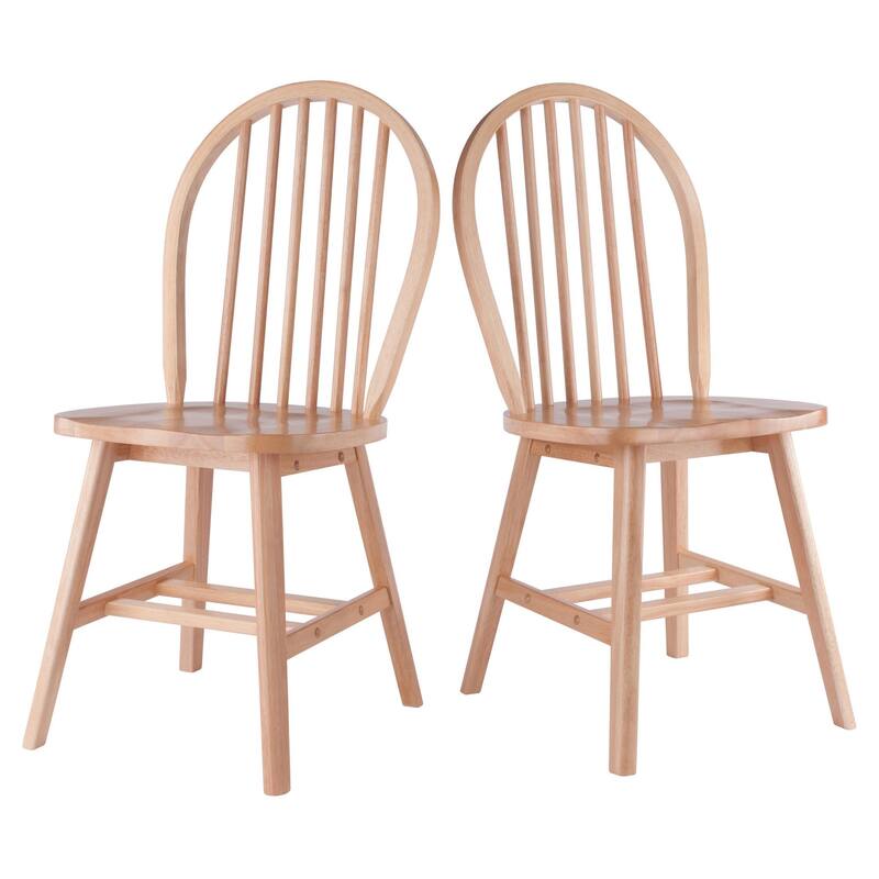 Spindle Arched Back Chair Set - 36.75 - Brown - Set of 2
