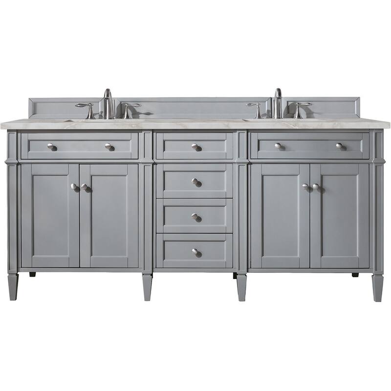 James Martin Vanities 650-V72-FVSL Brittany 72" Free Standing Double - Urban Gray