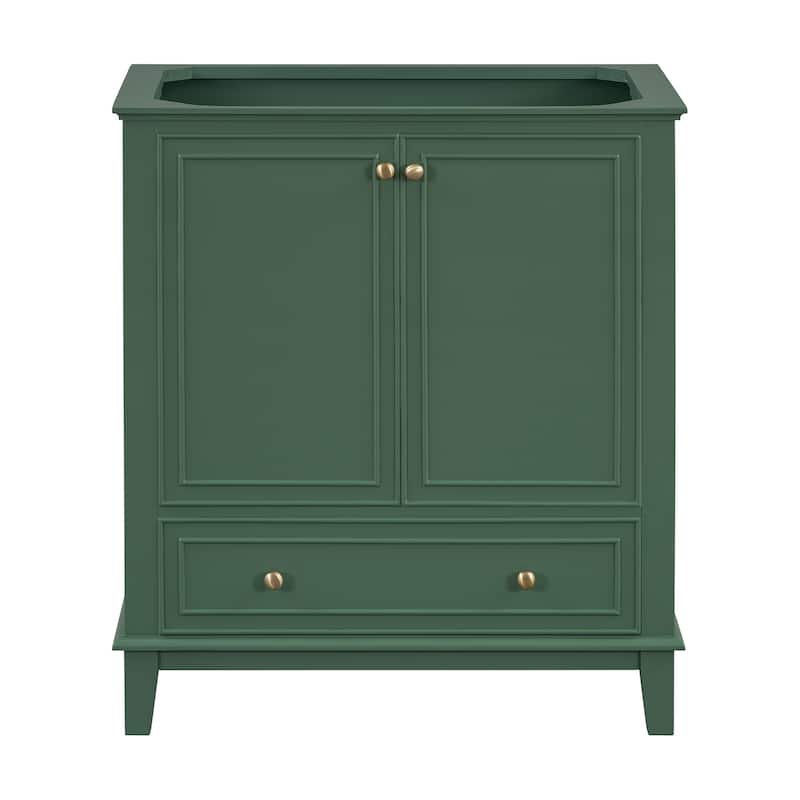 Roomfitters 30" Bathroom Vanity Base Only without Sink Multi-Functional Cabinet with Doors and Drawer MDF Frame