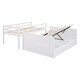 preview thumbnail 10 of 11, Twin over Full Wood Bunk Bed with Hydraulic Lift Up Storage, White