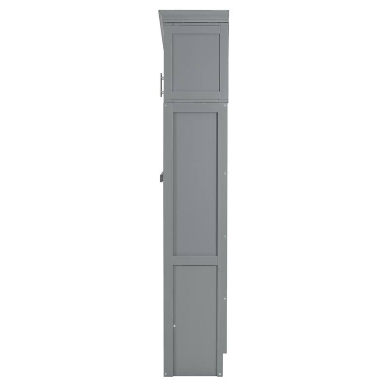Queen Size Murphy Bed - Space-Saving Wall Bed Cabinet with Dual-Piston Mechanism, No Box Spring Needed