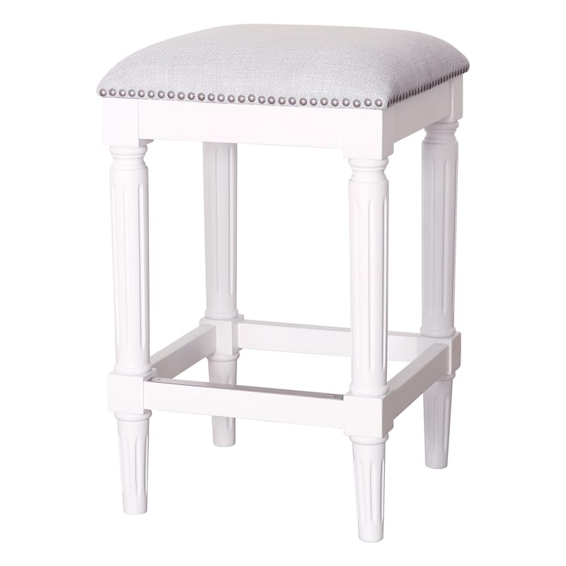 Manchester Solid Wood Square Upholstered Seat Bar Stool