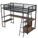 preview thumbnail 12 of 30, Metal LED Loft Bed with Built-in Work Station,Multiple Storage,Twin Size