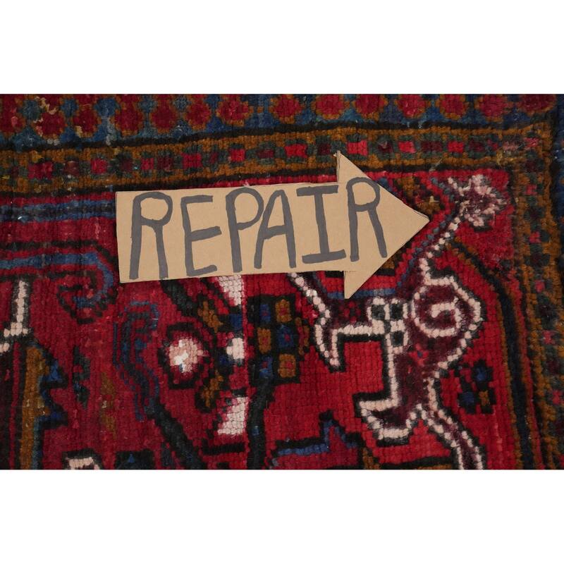 Hand Knotted Oriental 100% Wool Carpet Traditional Medallion Red Heriz Area Rug - 13' 2'' X 9' 11''
