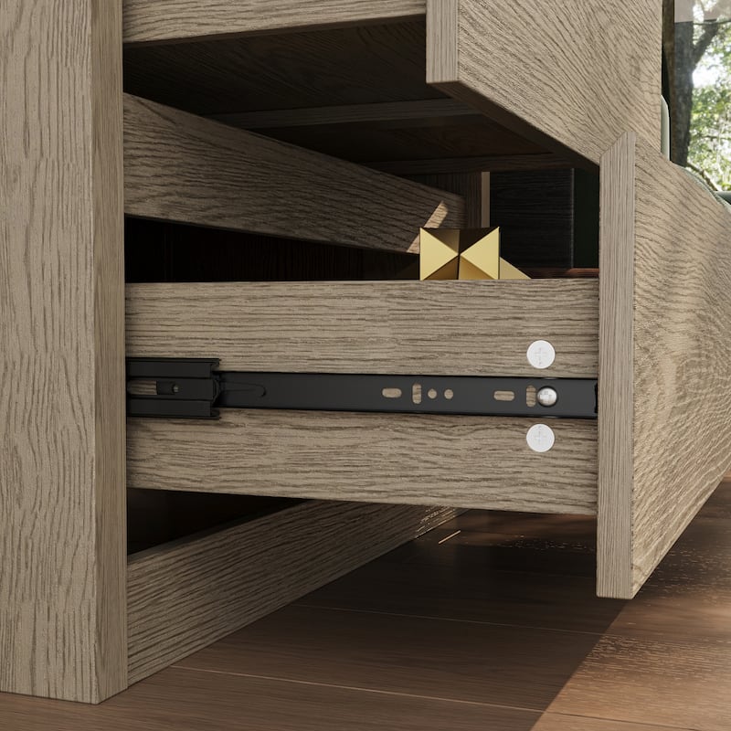 3 - Drawer Wooden Nightstand with Card - Swipe Lock: Secure Storage, Multi - Layer Organization