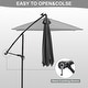 preview thumbnail 15 of 64, Ainfox 10 ft. Patio Offset Solar LED Umbrellas Cantilever Outside Umbrellas with Base