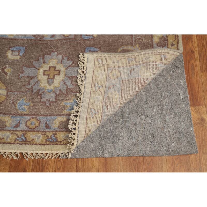 Earth Tone Oushak Indian Large Rug Handmade Wool Carpet - 11'9" x 14'10"