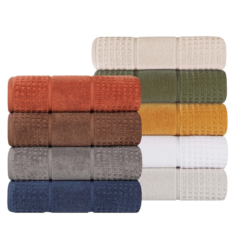 Superior Napa Zero Twist Cotton Soft Waffle Hand Towel Set of 6