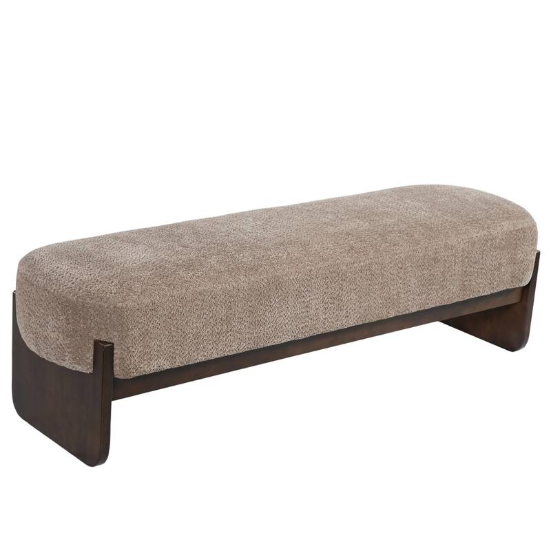Christopher Knight Home - Havenport Modern Upholstered Bench with Textured Loop Yarn Fabric