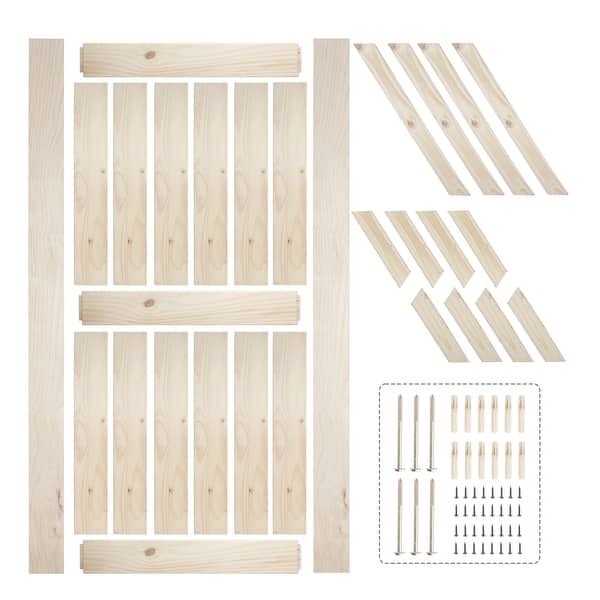 Shop Belleze 42 X 84 Inches Diy Natural Wood Pine Unfinished