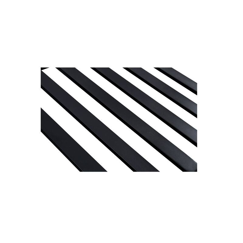 NADAAL STUDIOS Varyn Outdoor Ottoman, Stainless Steel Frame and Olefin Upholstery, Speckled Charcoal