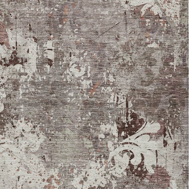 HomeRoots Damask Transitional Rectangle Outdoor Rug