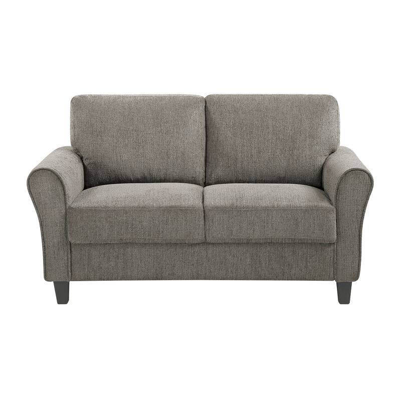 Diboll 58" Chenille Living Room Loveseat - Wood Finish Exposed Feet