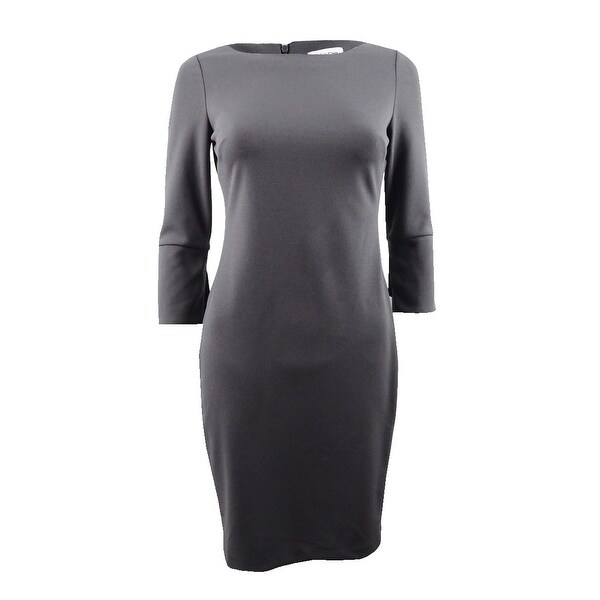 calvin klein gunmetal dress